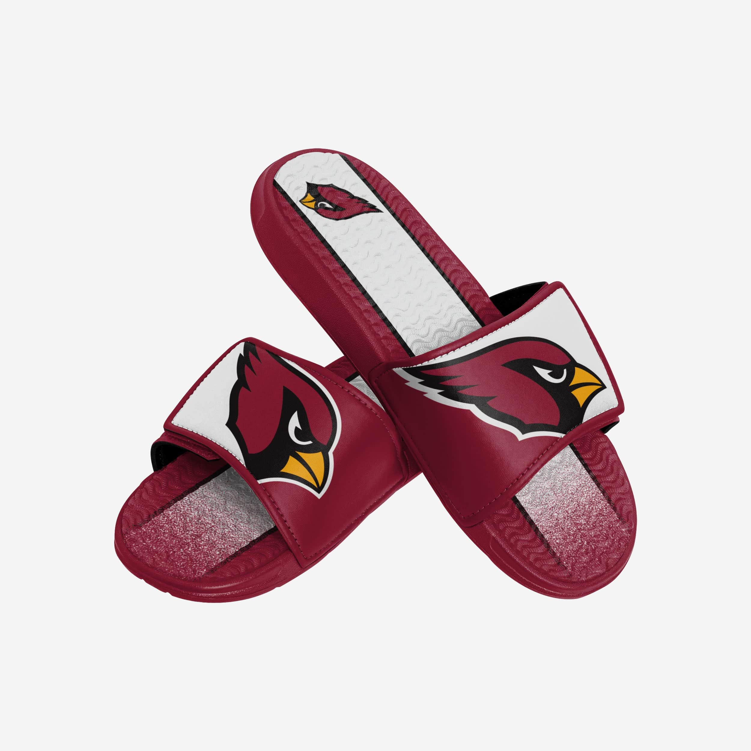 Arizona Cardinals Team Stripe Gel Slides - Stylish and Comfortable Fan Footwear