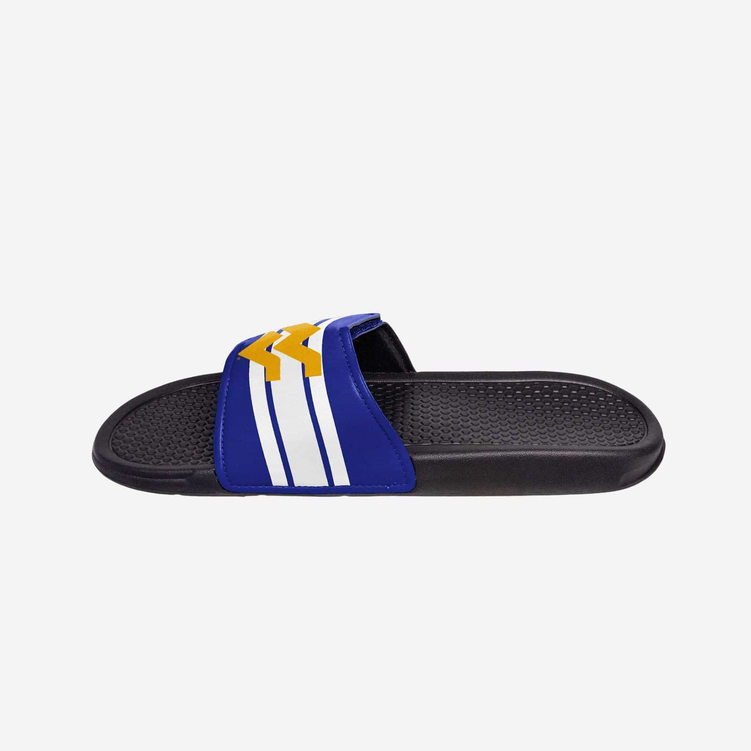 West Virginia Mountaineers Stylish Stripe Legacy Sport Slides
