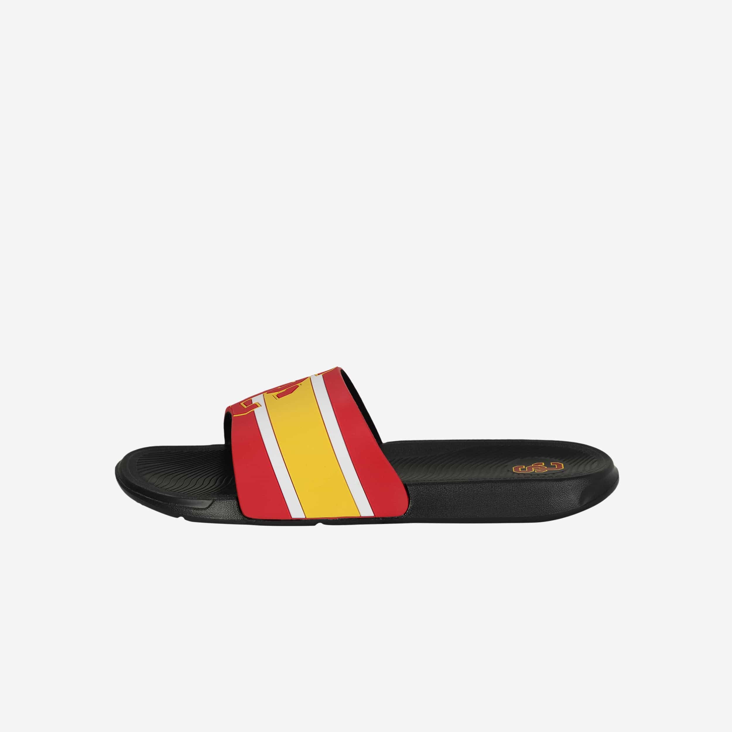 USC Trojans Striped Bold Logo Raised Slides - Show Your Team Spirit!