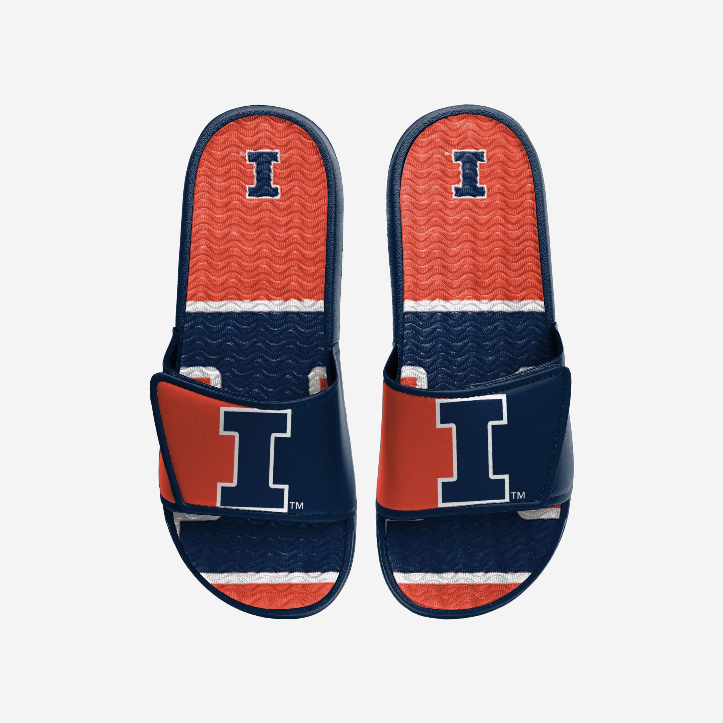 Illinois Fighting Illini Stunning Colorblock Big Logo Gel Slides