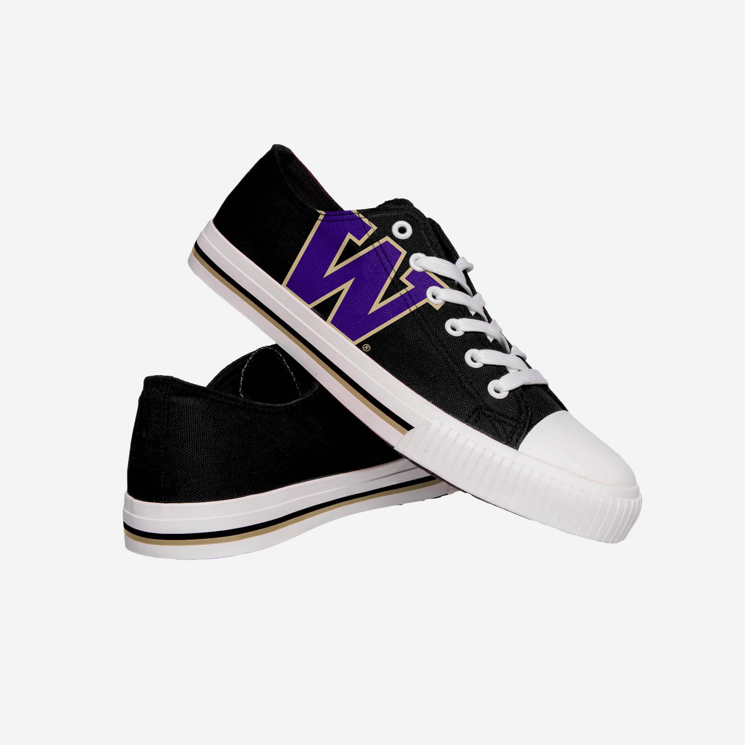 Washington Huskies Men's Low-Top Big Logo Canvas Sneakers - Show Your Team Spirit!