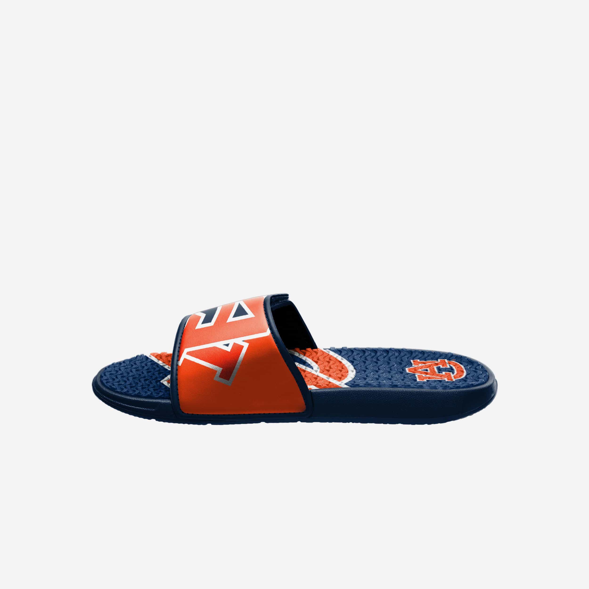 Auburn Tigers Colorblock Big Logo Gel Slides - Show Your Team Spirit!