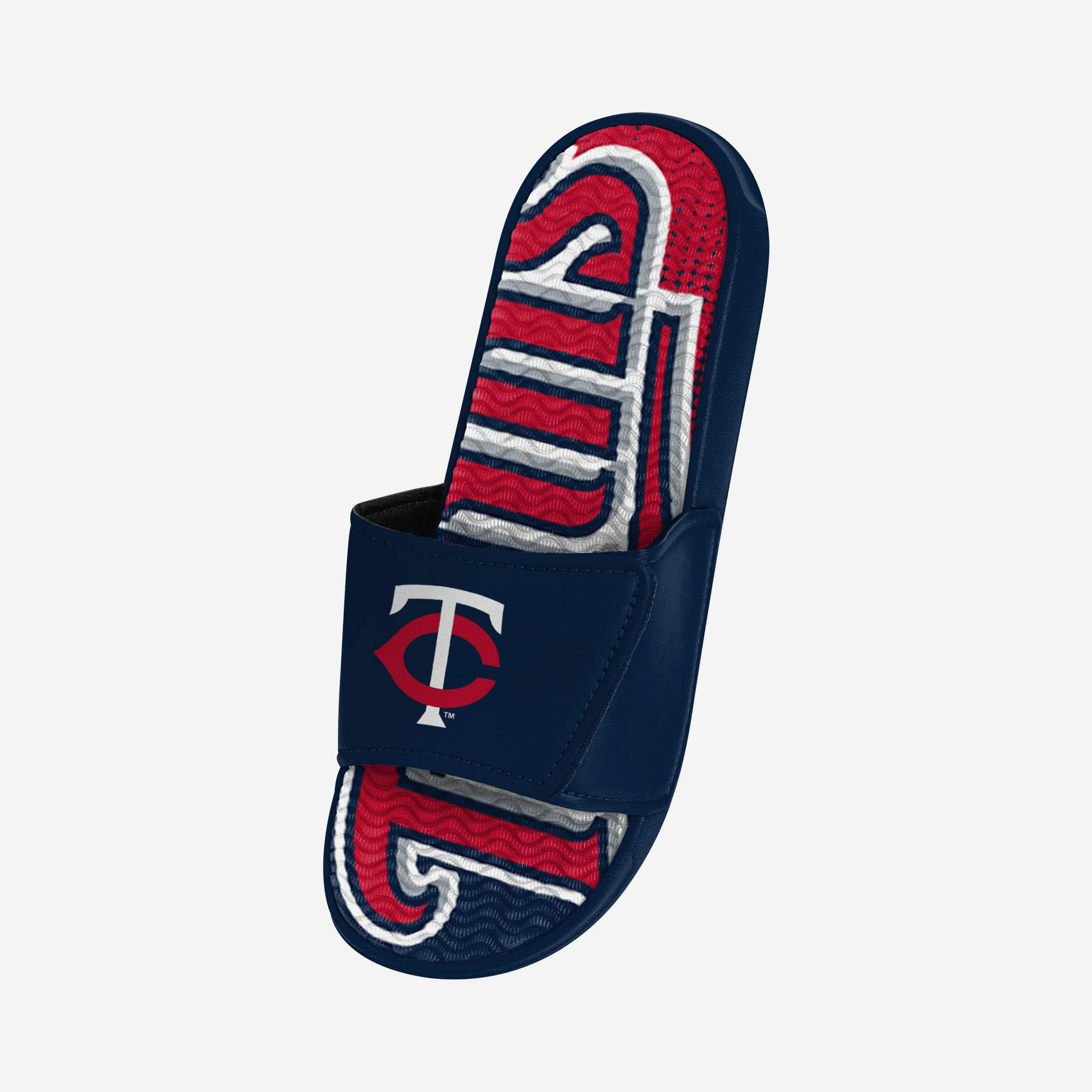 Minnesota Twins Gradient Wordmark Gel Slides: Comfort & Team Spirit!