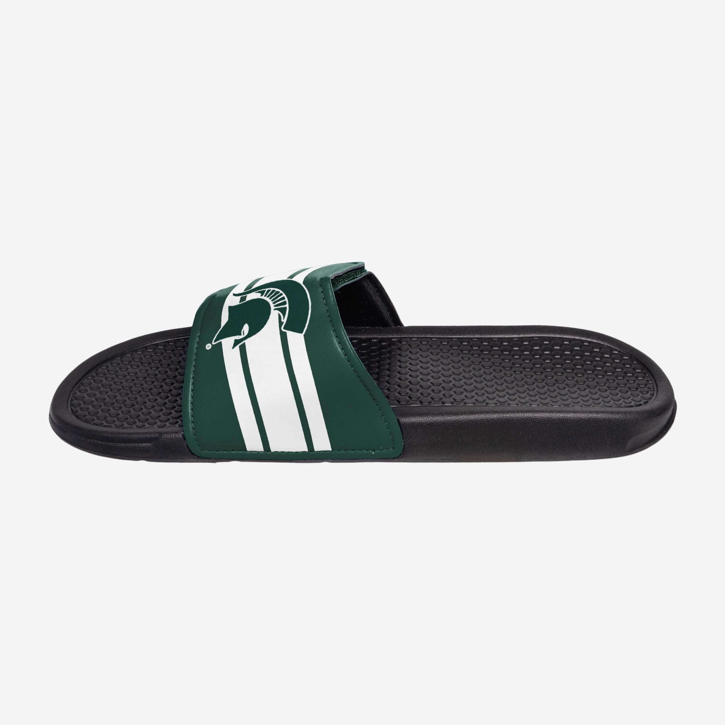 Michigan State Spartans Stylish Stripe Legacy Sport Slides