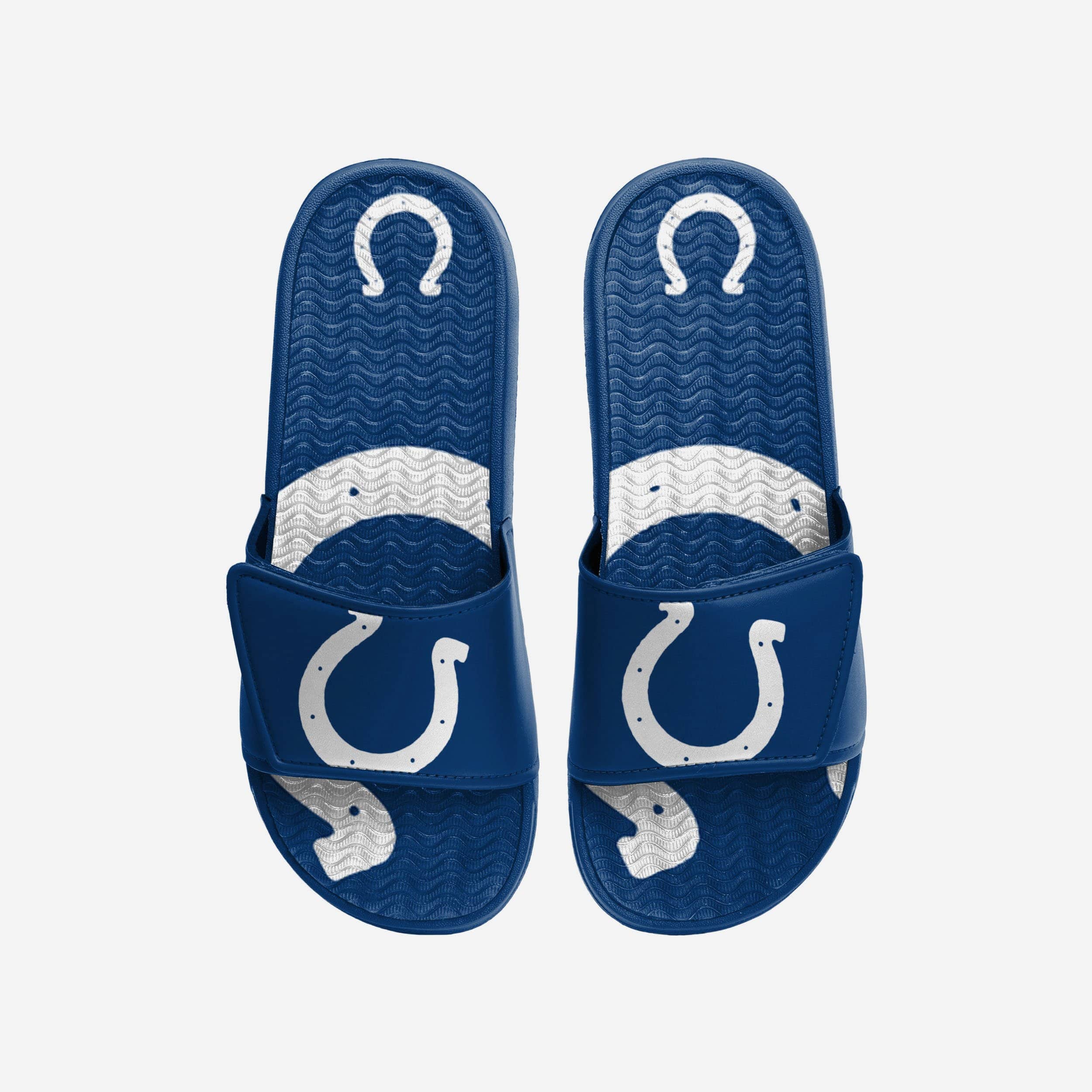 Indianapolis Colts Gel Slides: Colorblock Big Logo Edition