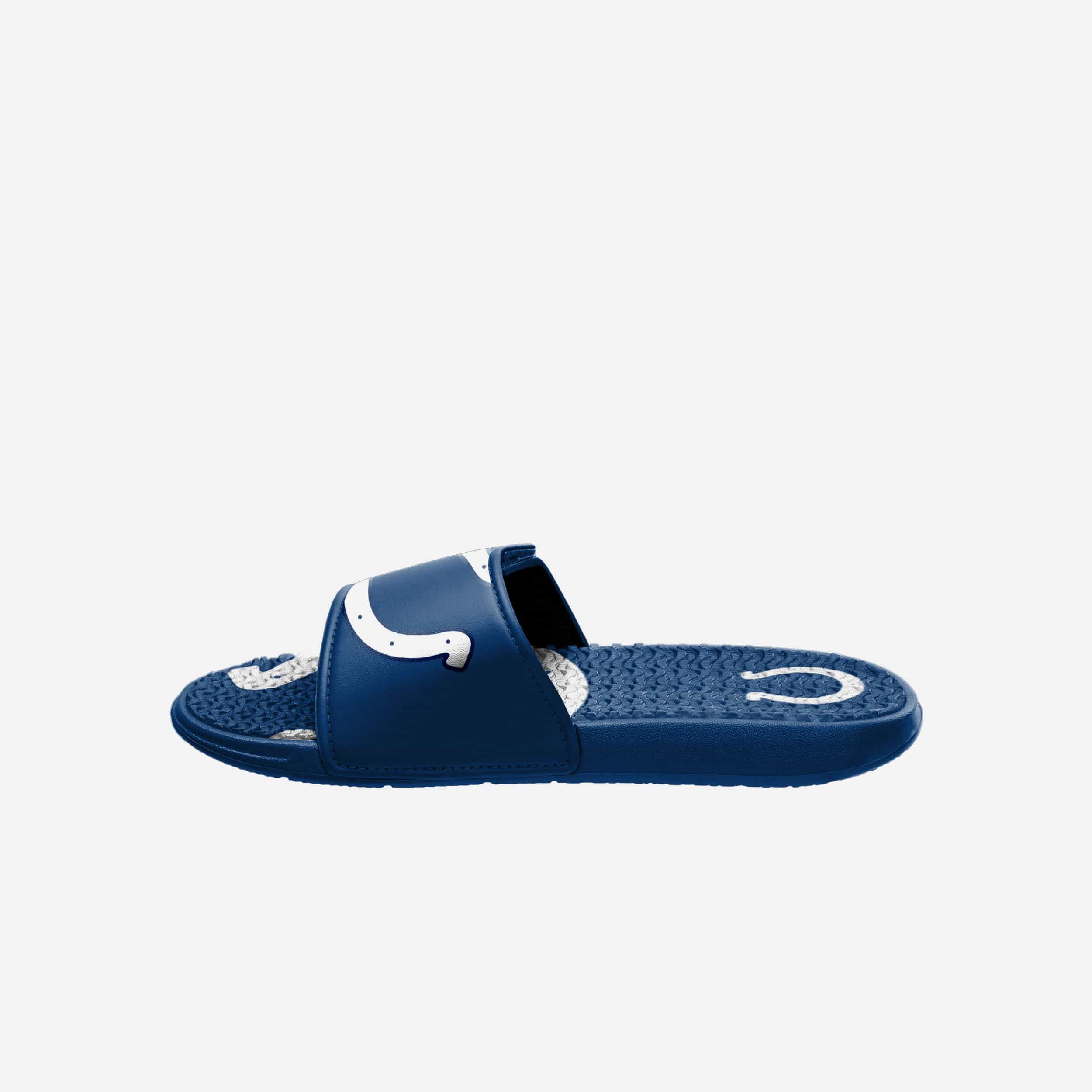 Indianapolis Colts Gel Slides: Colorblock Big Logo Edition