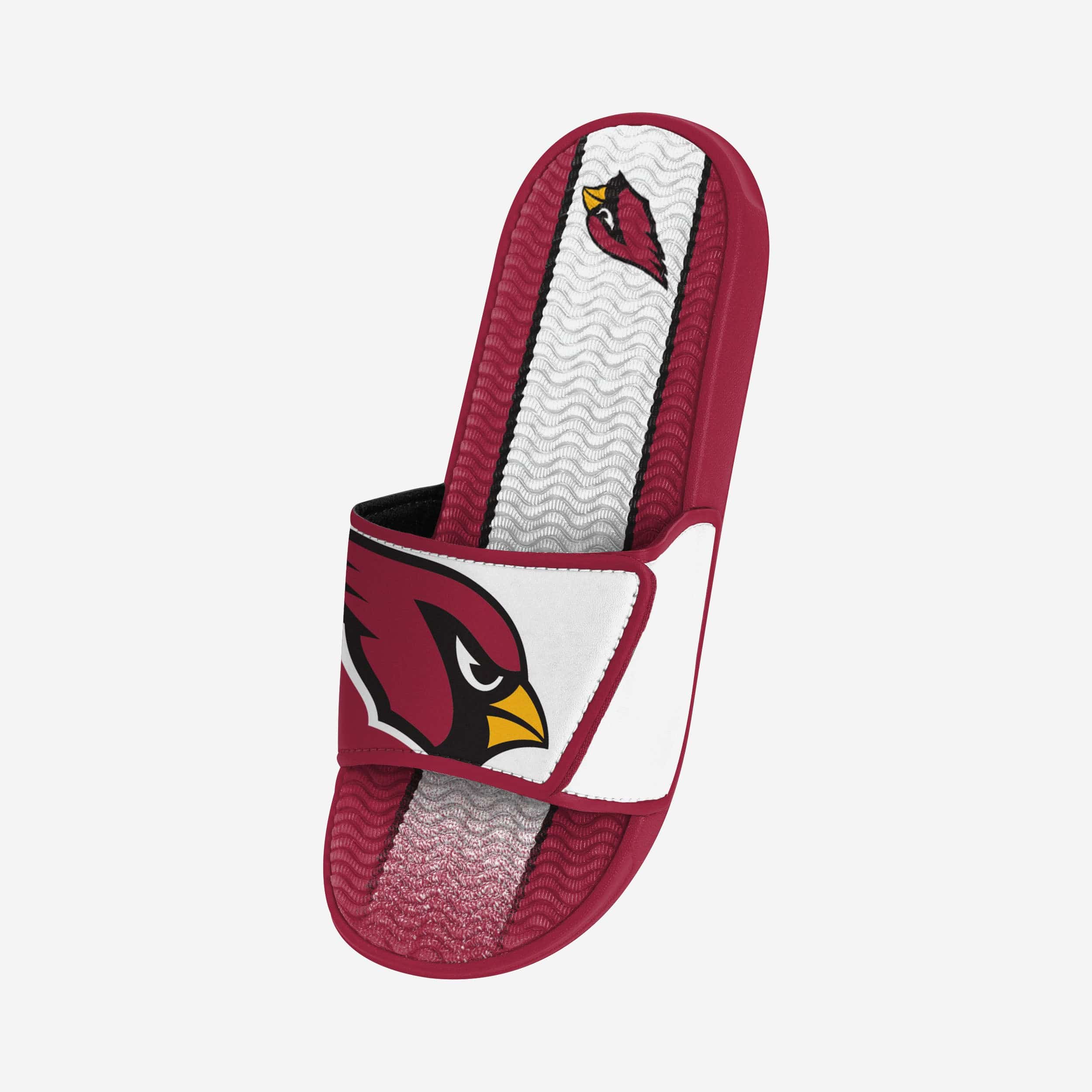 Arizona Cardinals Team Stripe Gel Slides - Stylish and Comfortable Fan Footwear