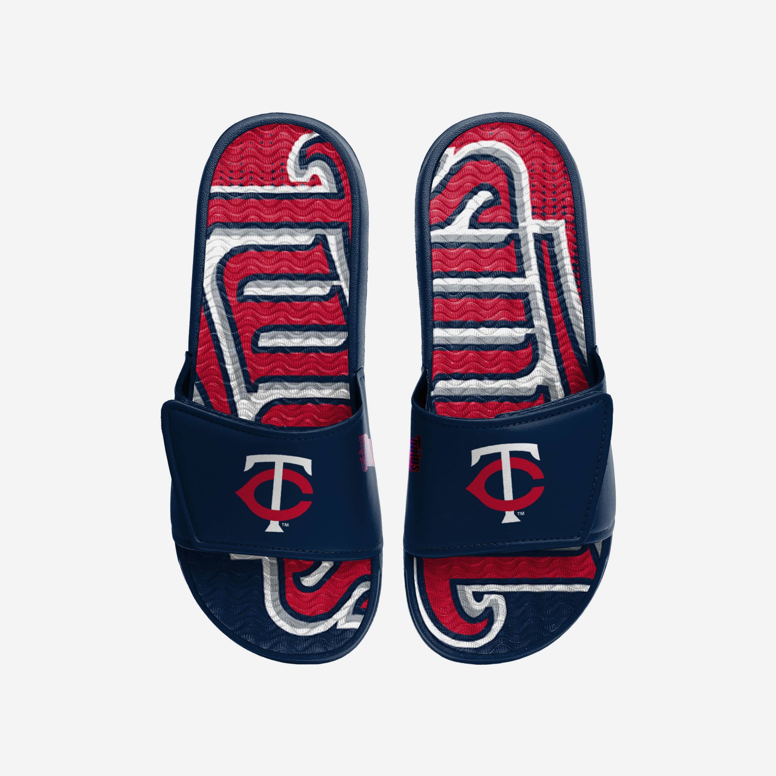 Minnesota Twins Gradient Wordmark Gel Slides: Comfort & Team Spirit!