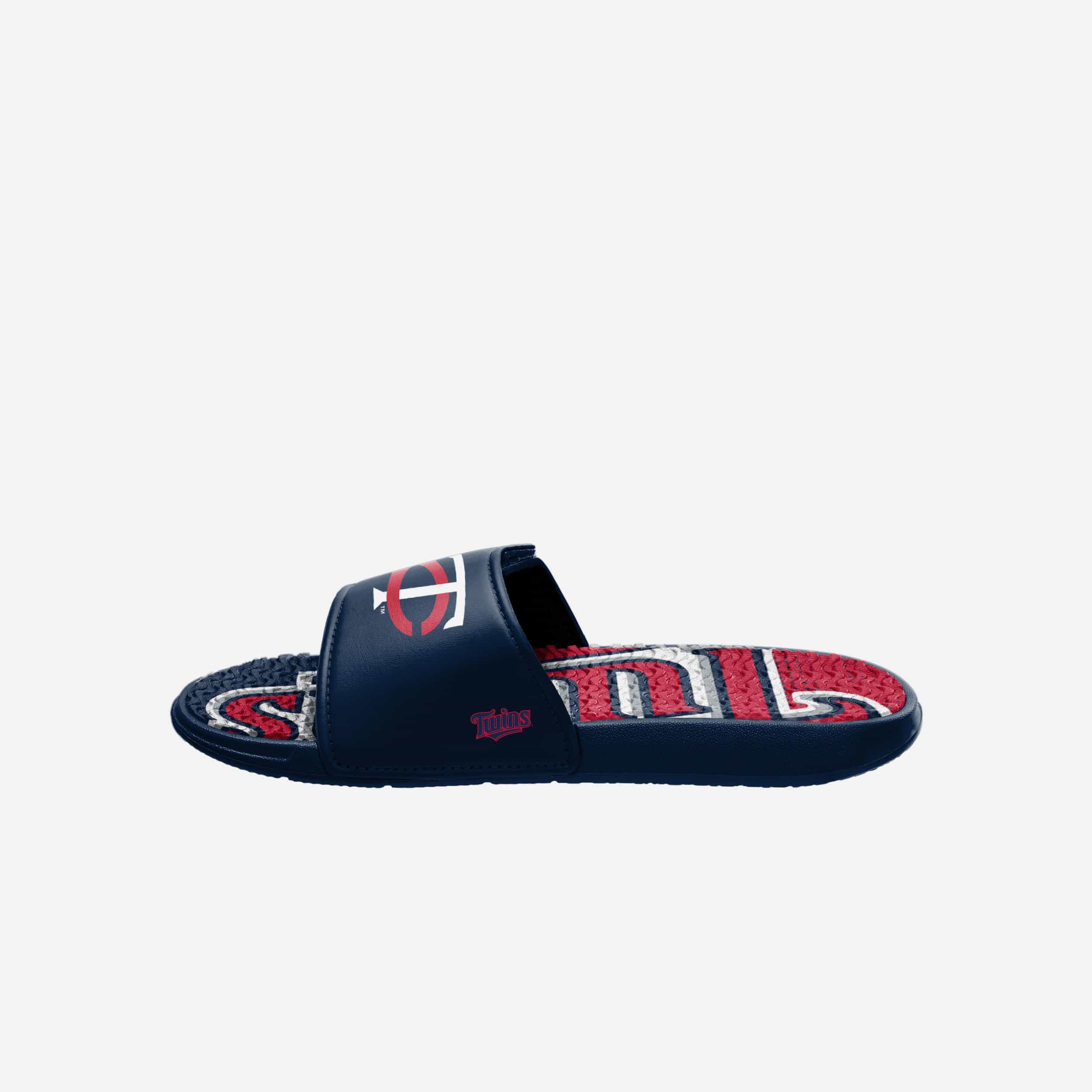 Minnesota Twins Gradient Wordmark Gel Slides: Comfort & Team Spirit!