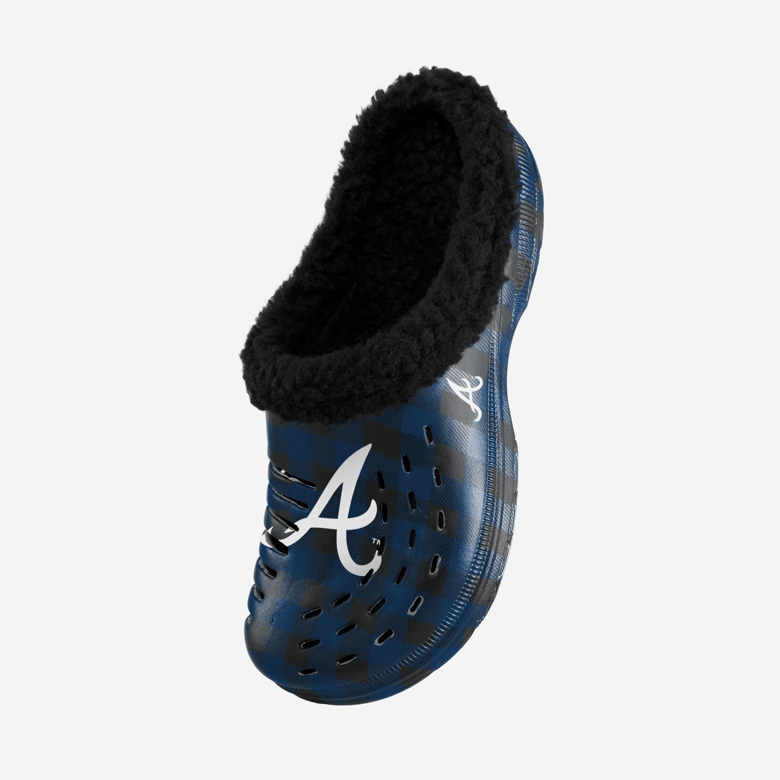 Atlanta Braves Sherpa-Lined Buffalo Check Clogs - Stylish Team Spirit