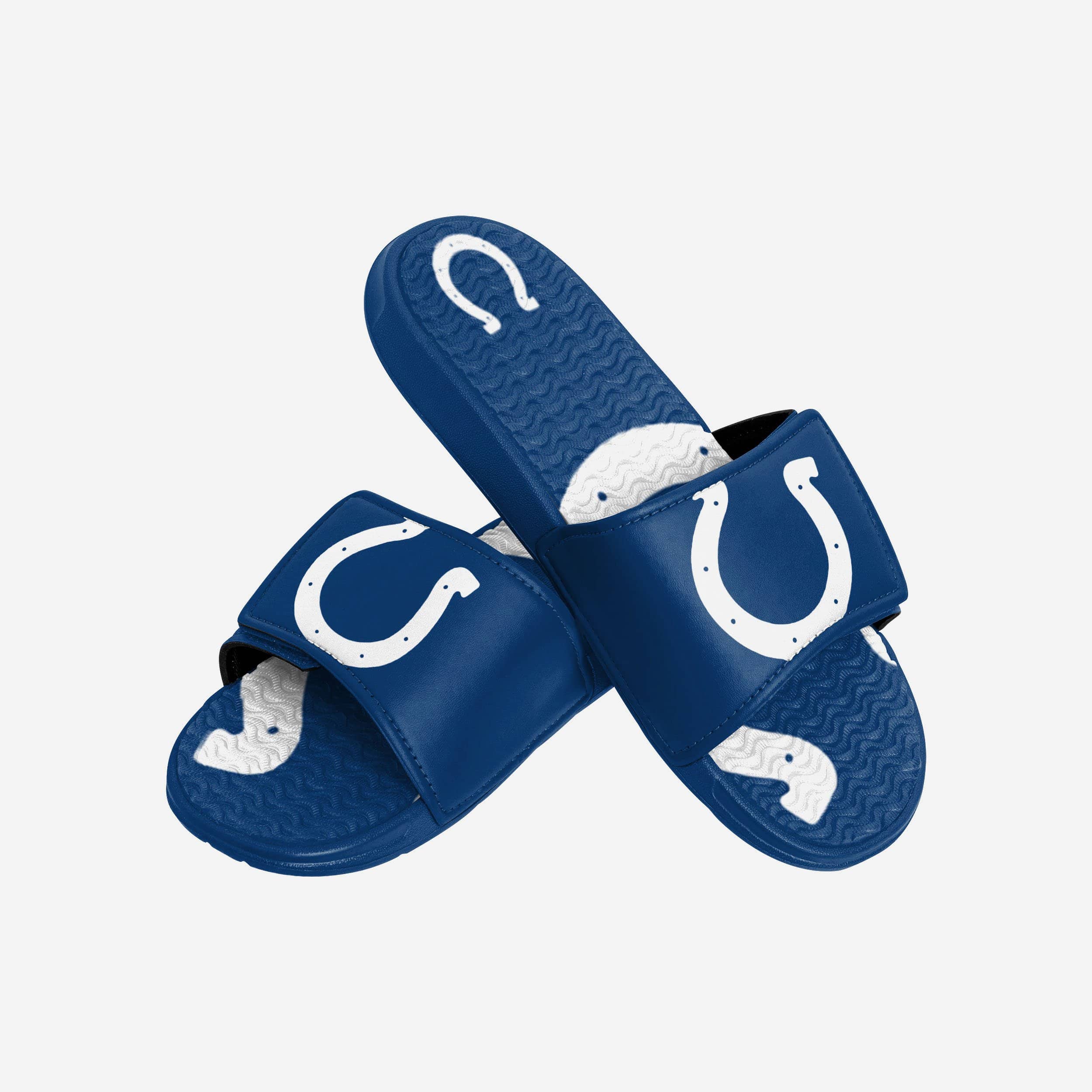 Indianapolis Colts Gel Slides: Colorblock Big Logo Edition