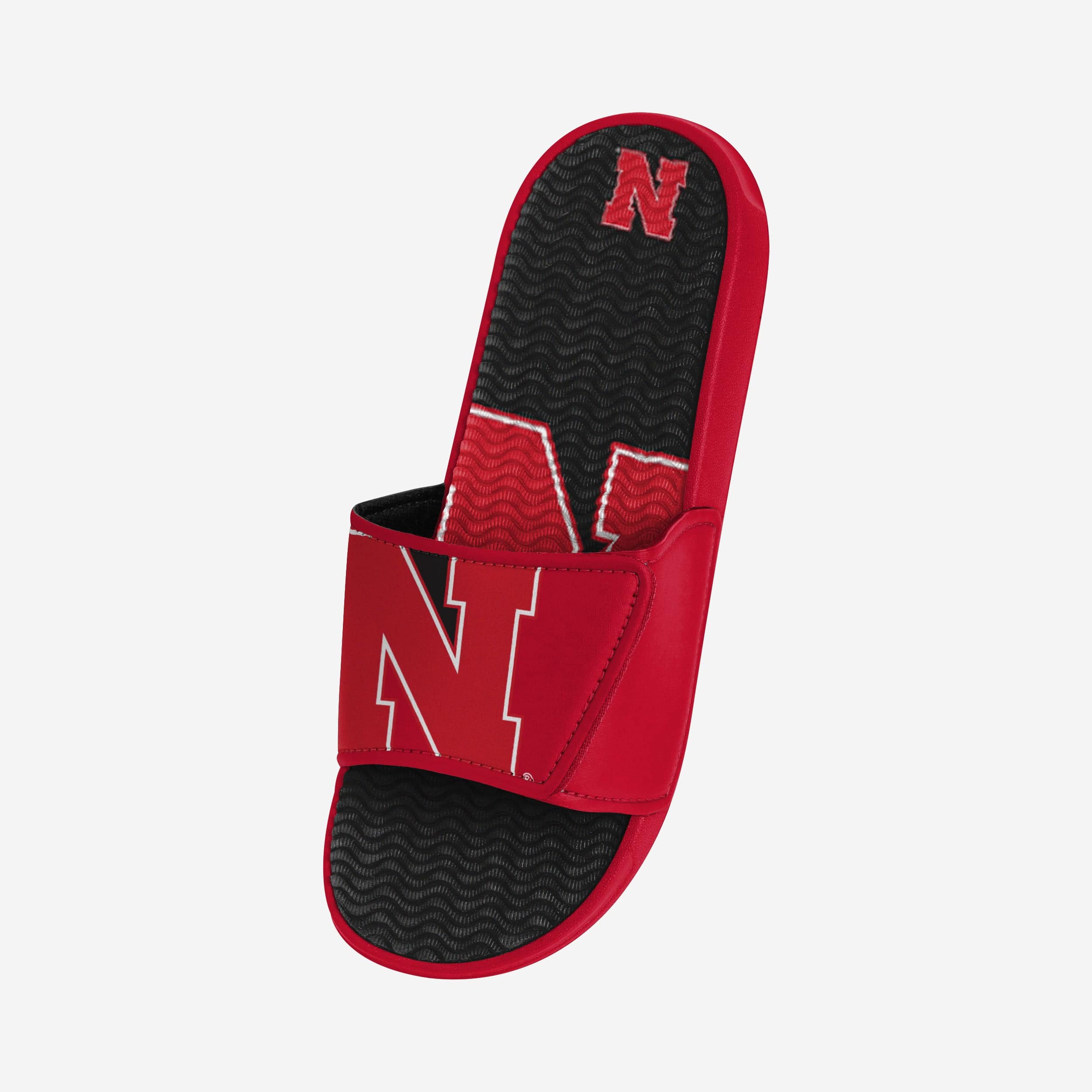 Nebraska Cornhuskers Super Cool Colorblock Big Logo Gel Slides
