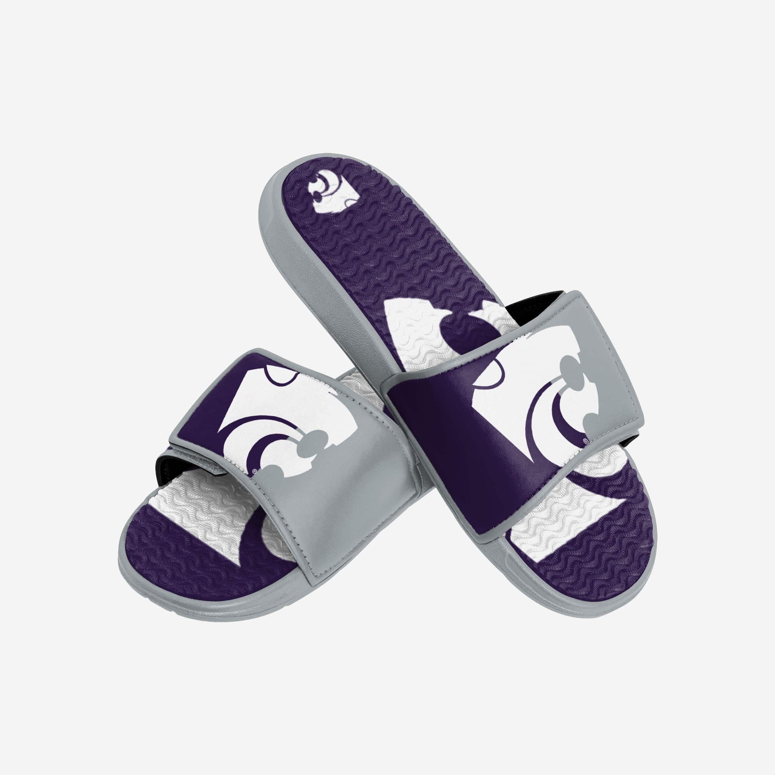 Kansas State Wildcats Colorblock Big Logo Gel Slides - Show Your Team Spirit!