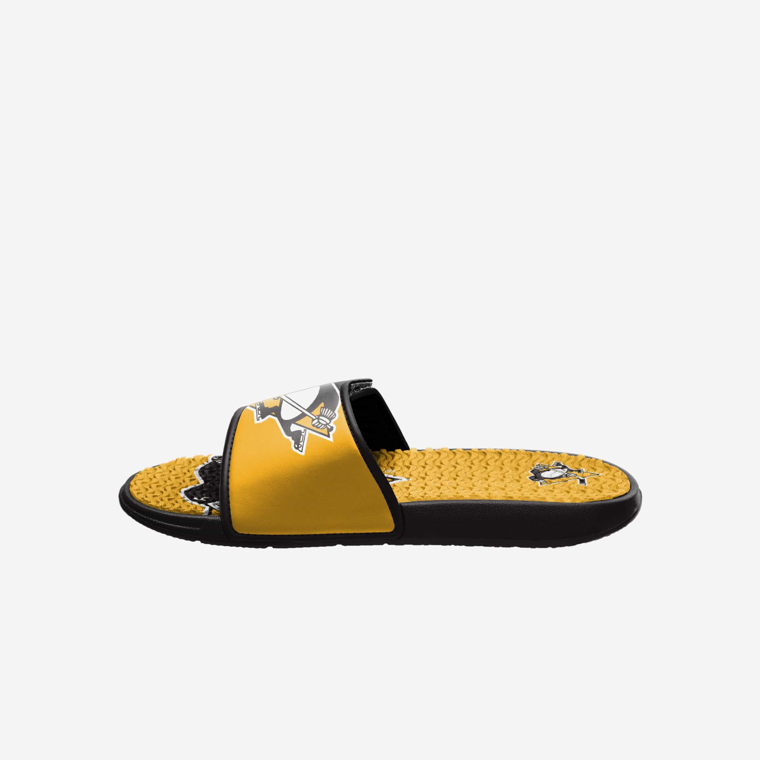 Pittsburgh Penguins Colorblock Gel Slides with Big Logo - Show Your Team Spirit!