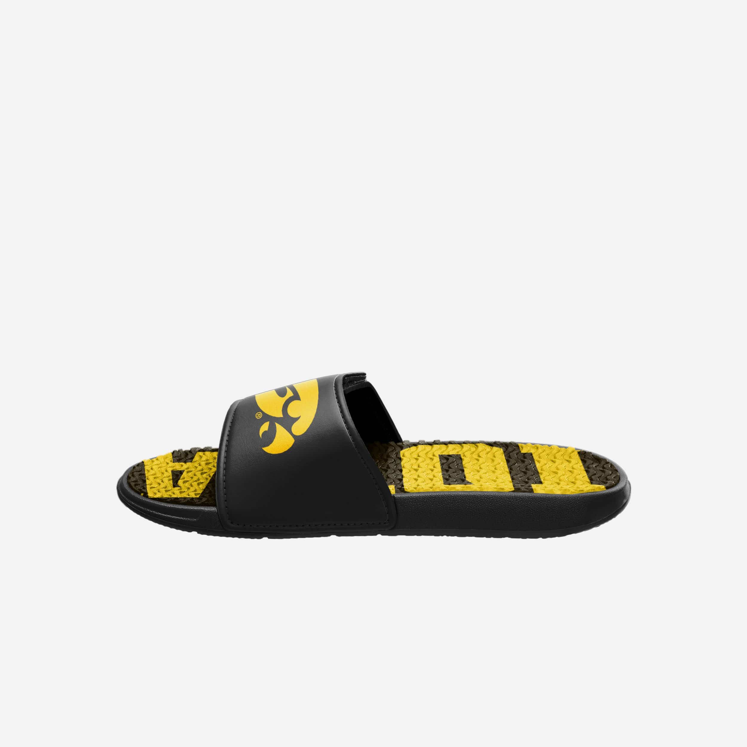 Iowa Hawkeyes Gradient Wordmark Gel Slides - Comfort and Team Spirit!