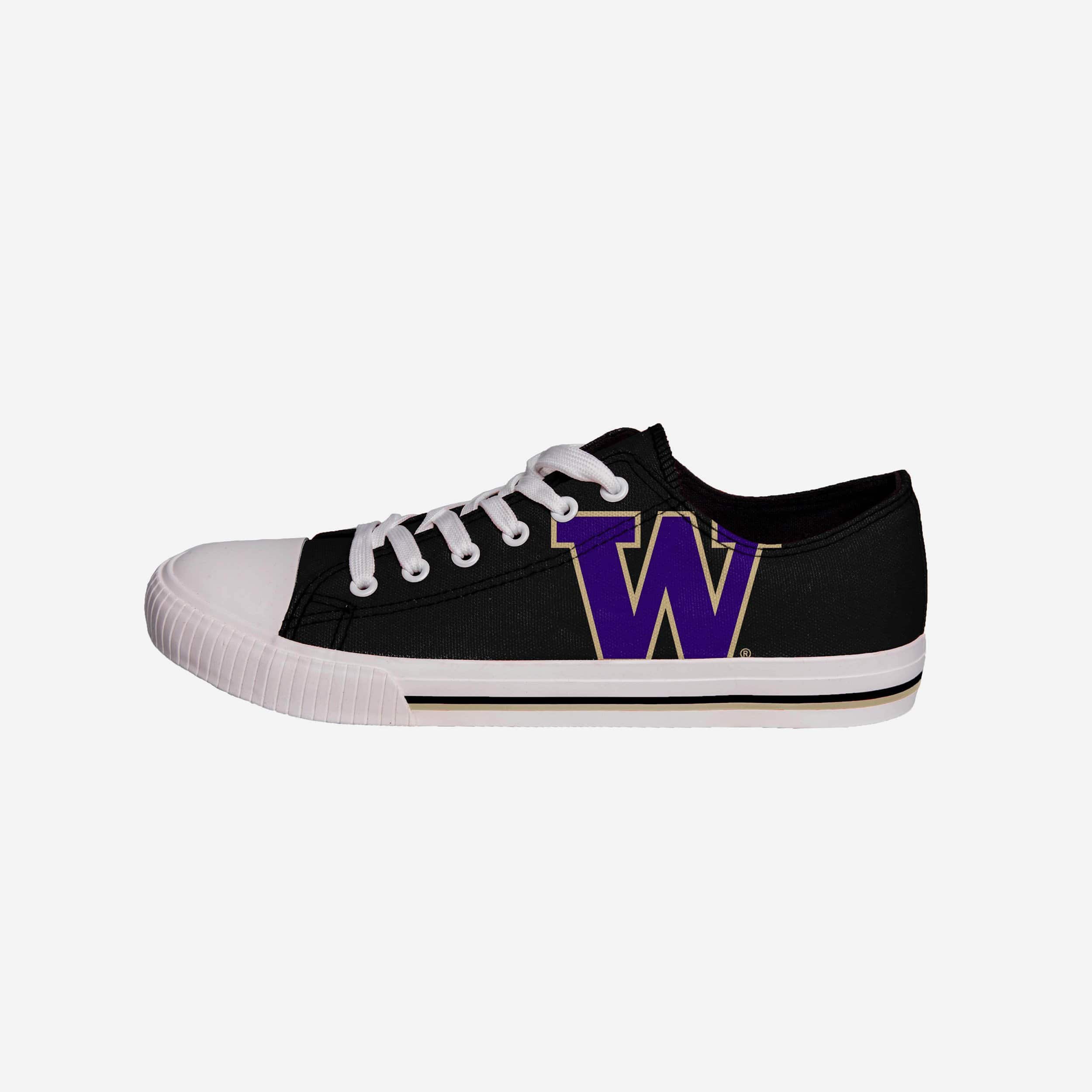 Washington Huskies Men's Low-Top Big Logo Canvas Sneakers - Show Your Team Spirit!