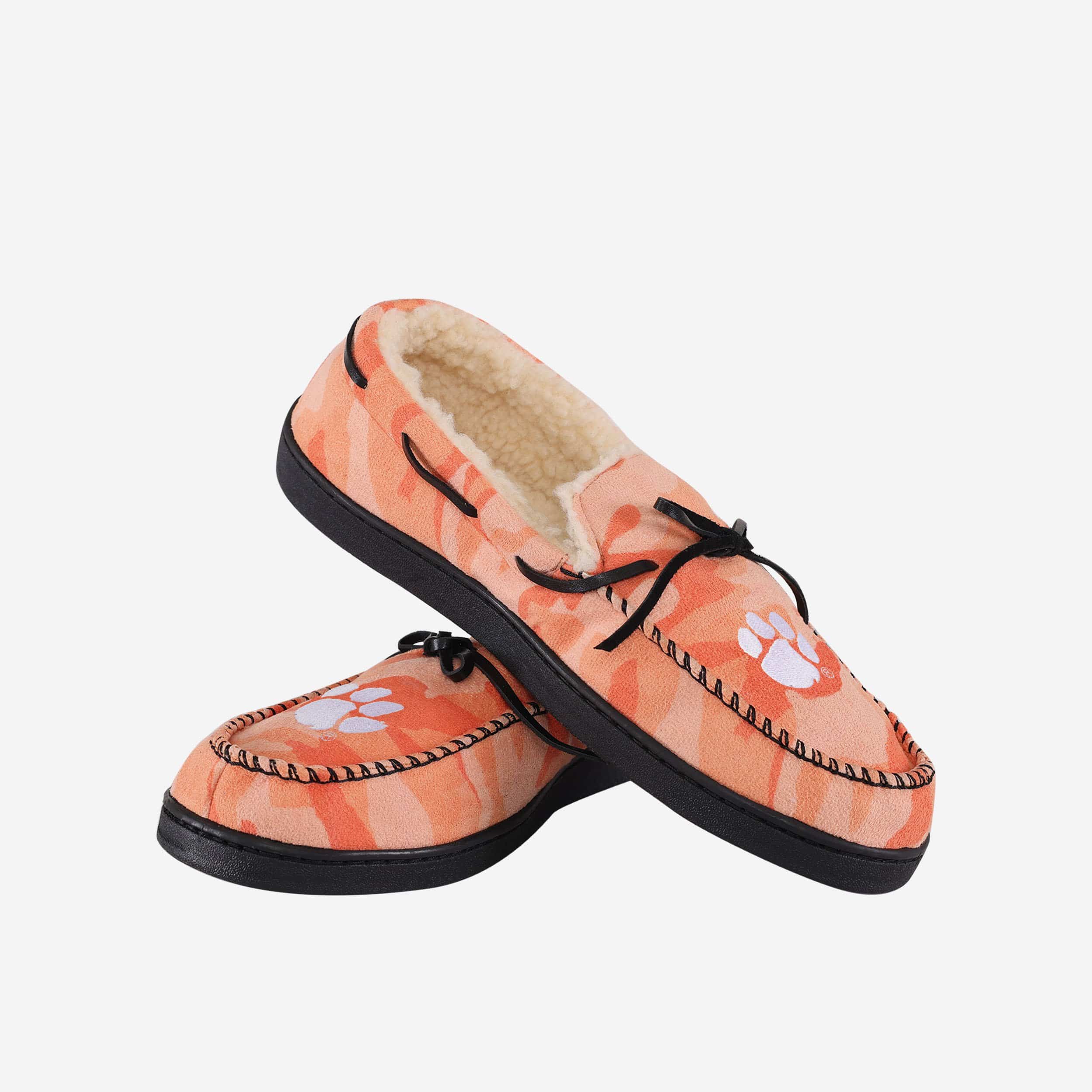 Clemson Tigers Camo-Printed Stylish Moccasin Slippers