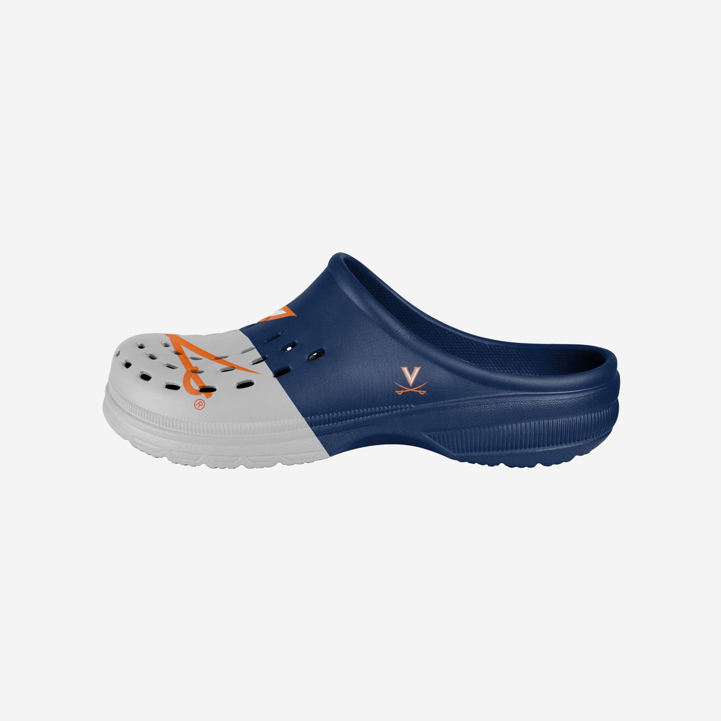 Virginia Cavaliers Colorblock Big Logo Clogs - Stylish Team Spirit Footwear