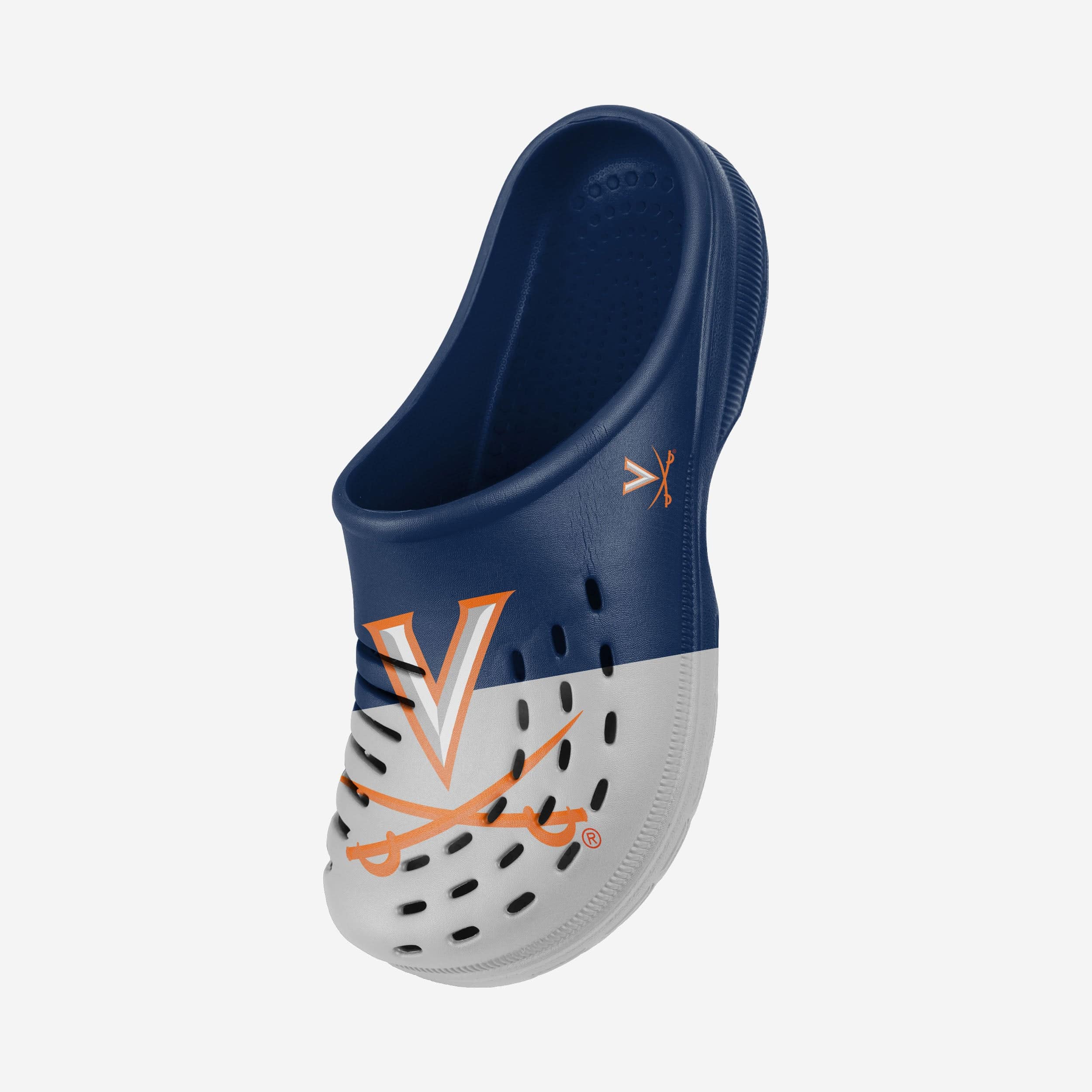 Virginia Cavaliers Colorblock Big Logo Clogs - Stylish Team Spirit Footwear