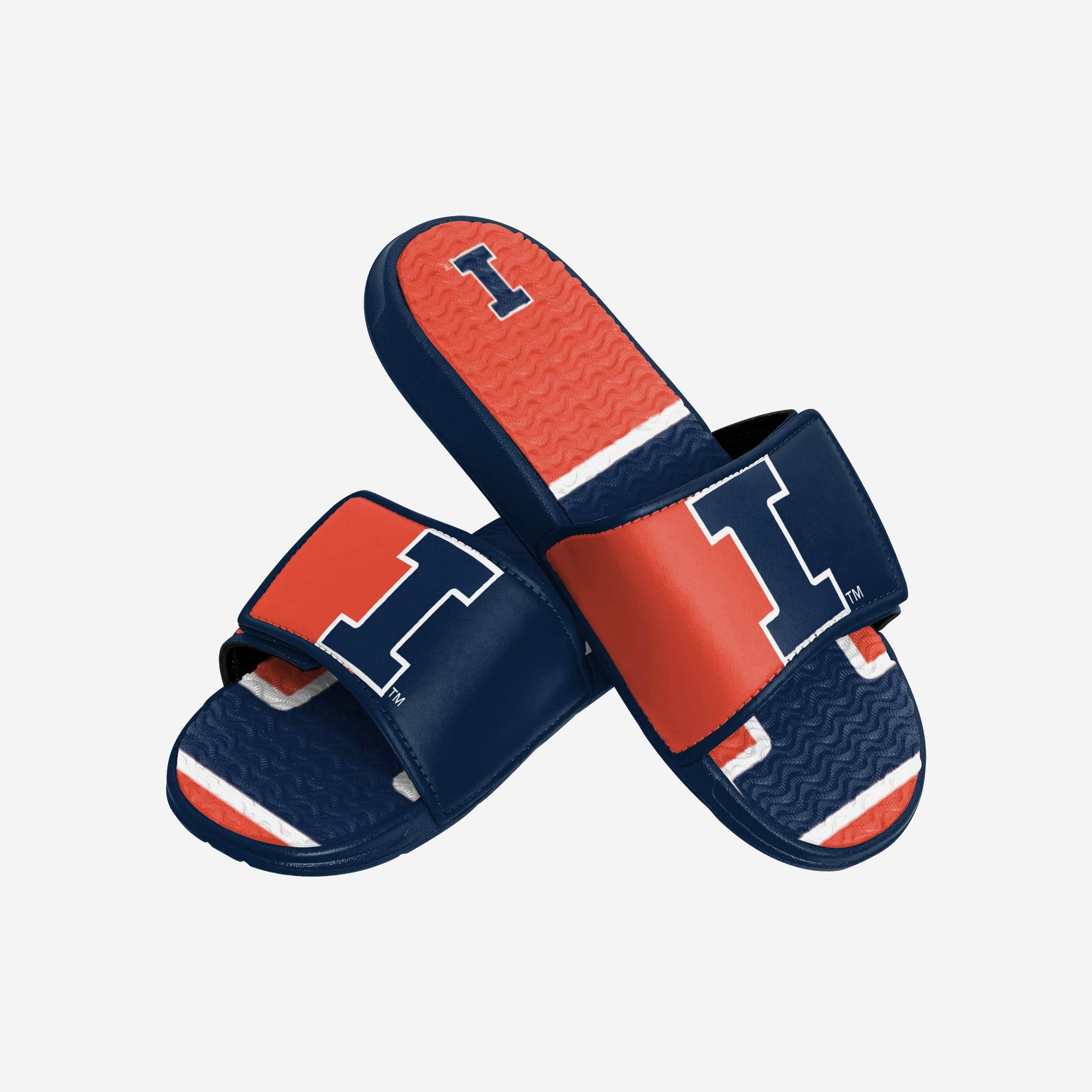 Illinois Fighting Illini Stunning Colorblock Big Logo Gel Slides