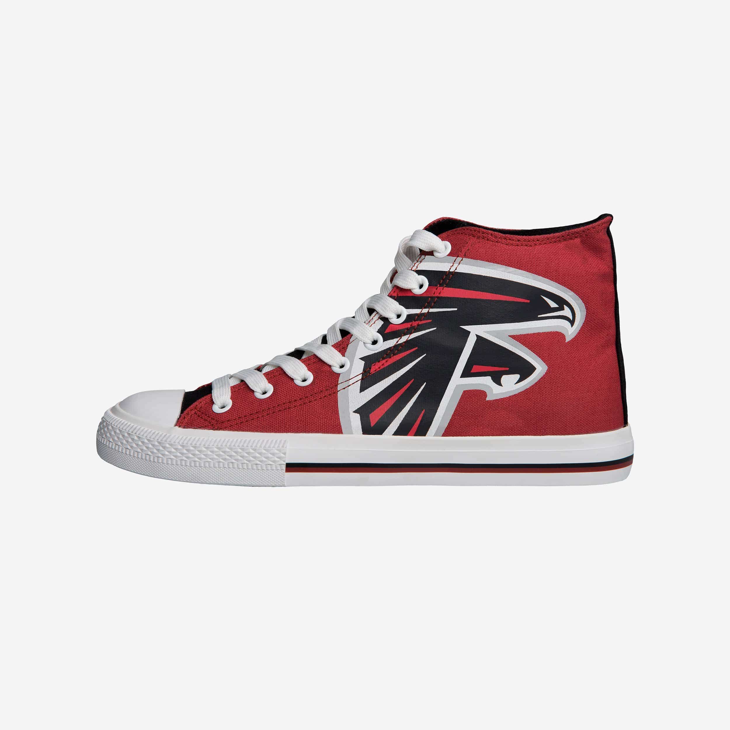 Atlanta Falcons Men's Stylish High-Top Big Logo Canvas Shoes